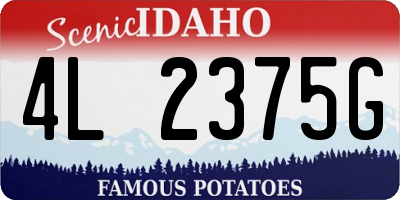 ID license plate 4L2375G