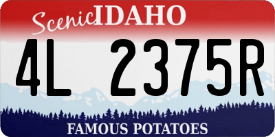 ID license plate 4L2375R