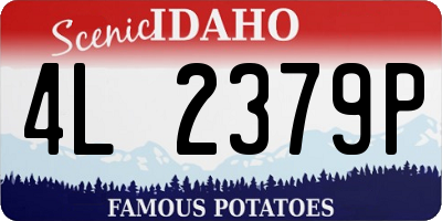 ID license plate 4L2379P