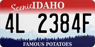 ID license plate 4L2384F