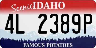 ID license plate 4L2389P