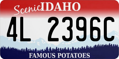 ID license plate 4L2396C