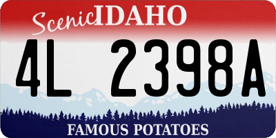 ID license plate 4L2398A