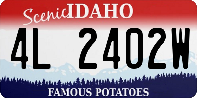 ID license plate 4L2402W