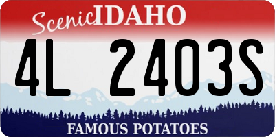 ID license plate 4L2403S
