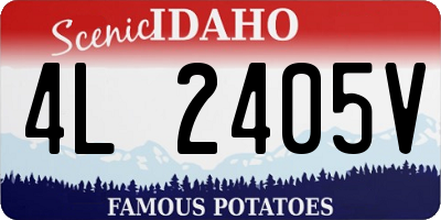 ID license plate 4L2405V