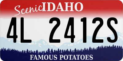 ID license plate 4L2412S