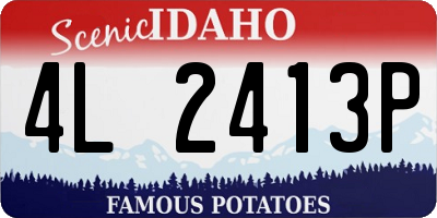 ID license plate 4L2413P