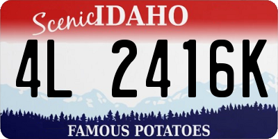 ID license plate 4L2416K