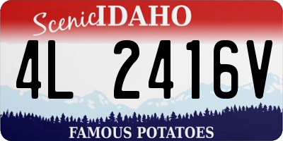 ID license plate 4L2416V