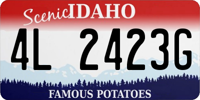 ID license plate 4L2423G