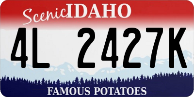 ID license plate 4L2427K