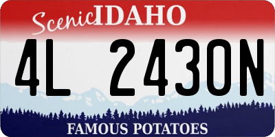 ID license plate 4L2430N