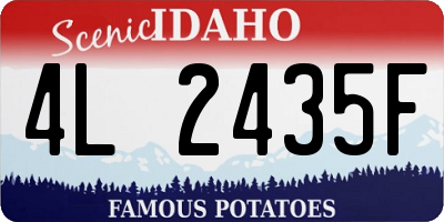 ID license plate 4L2435F