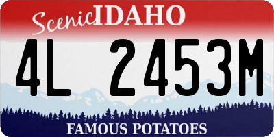 ID license plate 4L2453M