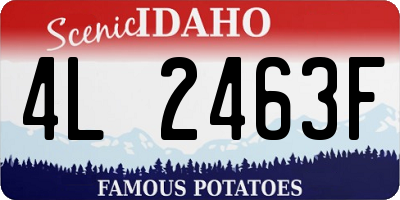 ID license plate 4L2463F