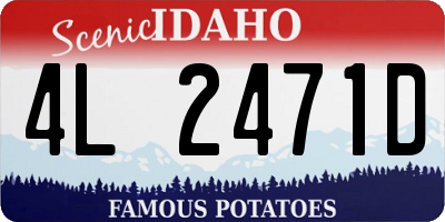 ID license plate 4L2471D