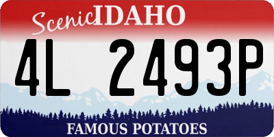 ID license plate 4L2493P