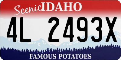 ID license plate 4L2493X
