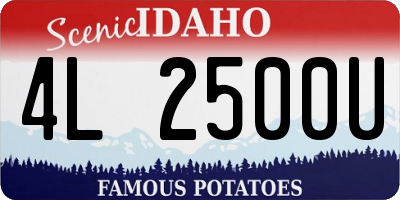 ID license plate 4L2500U