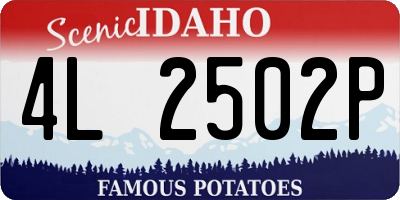 ID license plate 4L2502P