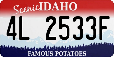 ID license plate 4L2533F