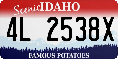 ID license plate 4L2538X