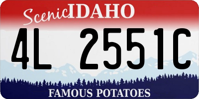 ID license plate 4L2551C