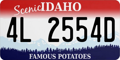 ID license plate 4L2554D