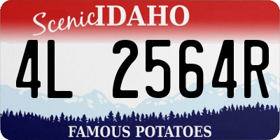 ID license plate 4L2564R