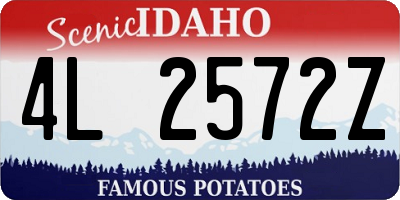 ID license plate 4L2572Z