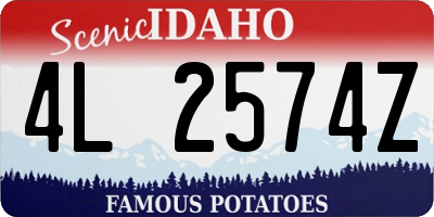 ID license plate 4L2574Z