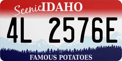 ID license plate 4L2576E