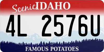 ID license plate 4L2576U