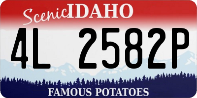 ID license plate 4L2582P