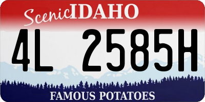 ID license plate 4L2585H