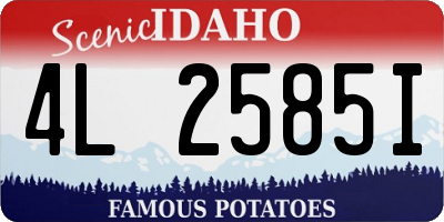 ID license plate 4L2585I