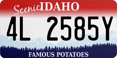 ID license plate 4L2585Y