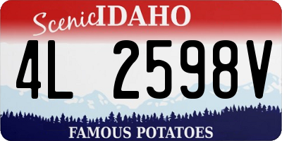 ID license plate 4L2598V