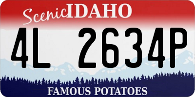 ID license plate 4L2634P