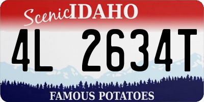 ID license plate 4L2634T