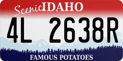 ID license plate 4L2638R
