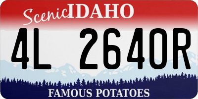 ID license plate 4L2640R