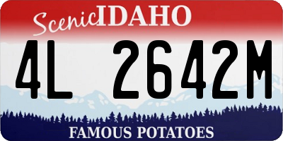 ID license plate 4L2642M