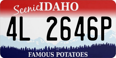 ID license plate 4L2646P