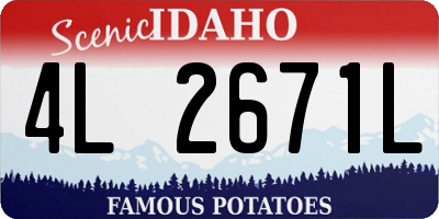 ID license plate 4L2671L
