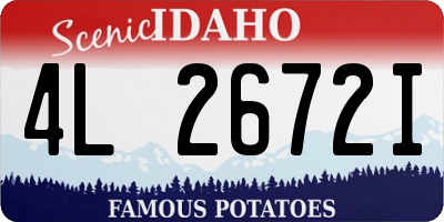 ID license plate 4L2672I