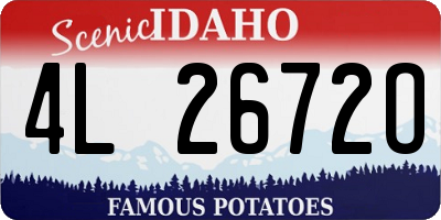 ID license plate 4L2672O