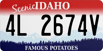 ID license plate 4L2674V