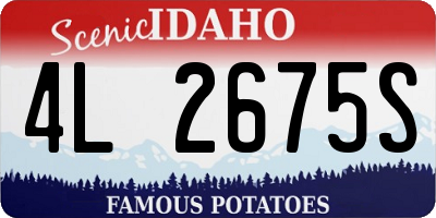 ID license plate 4L2675S